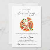 Liebe und Pizza-Engagement Einladung (Vorderseite)