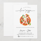 Liebe und Pizza-Engagement Einladung (Vorne/Hinten)