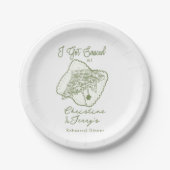 Liebe und Pizza | Lässige Probe Pappteller (Vorderseite)