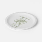 Liebe und Pizza | Lässige Probe Pappteller (Schrägansicht)