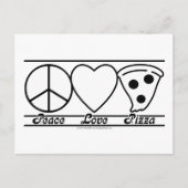 Liebe und Pizza Postkarte (Vorderseite)
