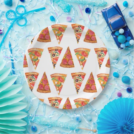 Liebe und Pizza Probe Abendessen Brautparty Pappteller (Party)