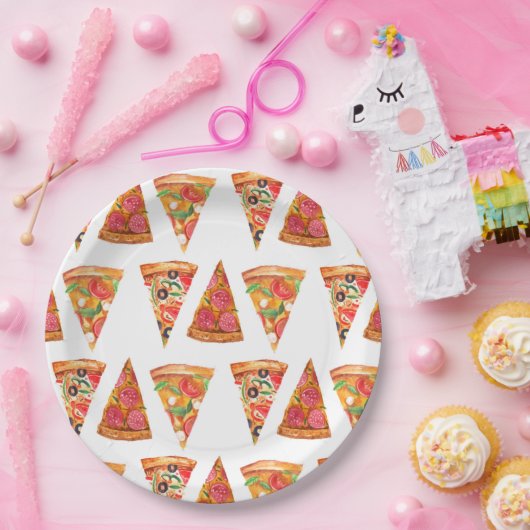 Liebe und Pizza Probe Abendessen Brautparty Pappteller (Party)