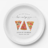 Liebe und Pizza Probe Pappteller (Vorderseite)