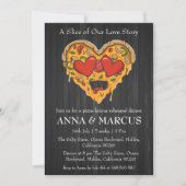 Liebe und Pizza Spaß Probe Einladungen (Vorderseite)