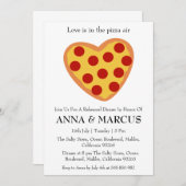 Liebe und Pizza Spaß Probe Einladungen (Vorne/Hinten)