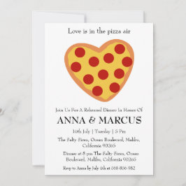 Liebe und Pizza Spaß Probe Einladungen