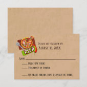 Liebe und Pizza Wedding RSVP Cards Karte (Vorne/Hinten)