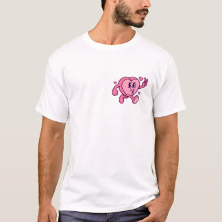 Liebe und Positivität friedlicher Herzcharaktere T-Shirt