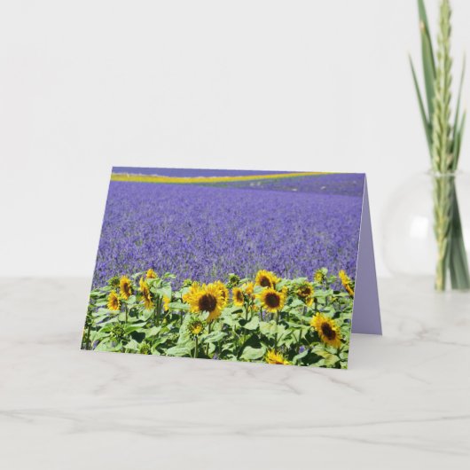 LIEBE UND PRAYER, LAVENDER FELD CHRISTLICHE KARTEN (Vorderseite)
