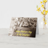 LIEBE UND PREIS FÜR IHREN DAUGHTER AM MUTTER KARTE (Gelbe Blume)