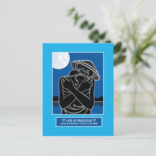 Liebe und Protect 4_ Postkarte (Stehend Vorderseite)