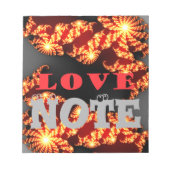 Liebe und reine Liebe strahlen aus dem univerNotep Notizblock (Vorderseite)