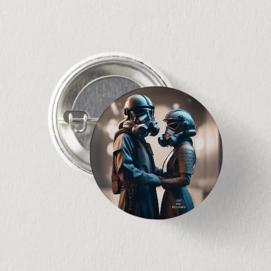 LIEBE UND RESISTENZ Button-Bereich-2-Taste Abzeich Button (Vorne & Hinten)