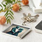 LIEBE UND RESISTENZ Origami 2 Premiummetall Schlüsselanhänger (Seite)