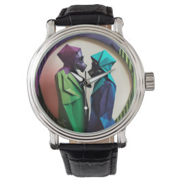 LIEBE UND RESISTENZ Origami Lebhaft Armbanduhr