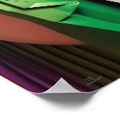 LIEBE UND RESISTENZ Origami Lebhaft Poster (Ecke)