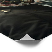 LIEBE UND RESISTENZ Retro Tartan Romantik Poster (Ecke)