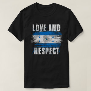 Liebe und Respekt-Honduras-Flaggen- T-Shirt