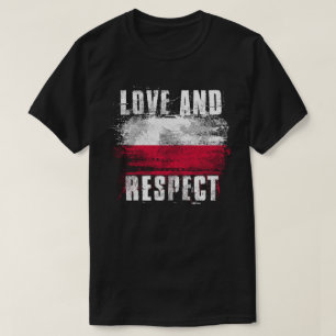 Liebe und Respekt-Polen-Flaggen-   Polnisch-Stolz T-Shirt