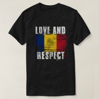 Liebe und Respekt-Rumänien-Flaggen-   rumänischer T-Shirt