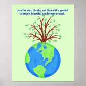 Liebe und Rett der Earth Forever Environment Art Poster (Vorne)