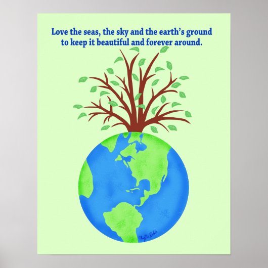 Liebe und Rett der Earth Forever Environment Art Poster (Vorne)