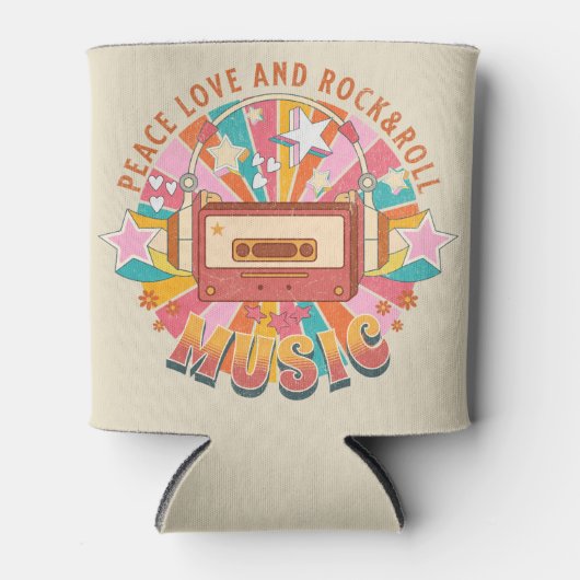 Liebe und Rock & Roll Dosenkühler (Vorderseite)