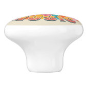 Liebe und Rock & Roll Keramikknauf (Seitenansicht)