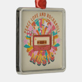 Liebe und Rock & Roll Ornament Aus Metall (Rechts)