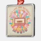 Liebe und Rock & Roll Ornament Aus Metall (Links)