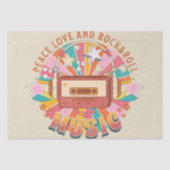 Liebe und Rock & Roll Seidenpapier (Vorderseite)