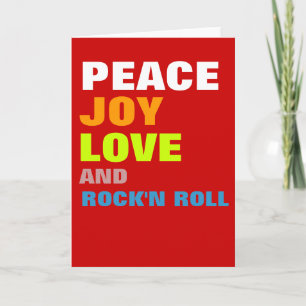 Liebe und Rock'n Roll Feiertagskarte