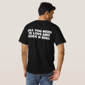 Liebe und Rock'n'Roll-T - Shirt (Schwarz voll)