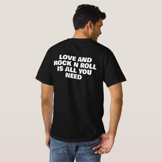 Liebe und Rock'n'Roll-T - Shirt (Schwarz voll)