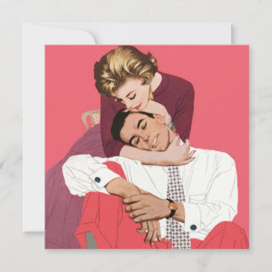 Liebe und Romantik im Vintage-Stil, Hochzeitseinla Einladung