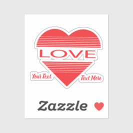 Liebe- und Romantik-Konzeptdesign mit Herzelemente Aufkleber