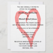 Liebe-und rosa Herz-hübsche Hochzeits-Einladung Einladung (Rückseite)