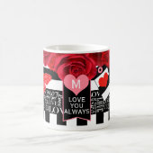 Liebe und Rose Blackboard Stil Valentine Tasse (Mittel)
