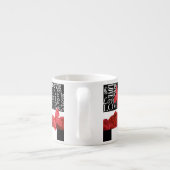 Liebe und Rose Blackboard Style Espresso Cup Espressotasse (Rückseite)