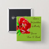 Liebe und Rose_ Button (Vorne & Hinten)