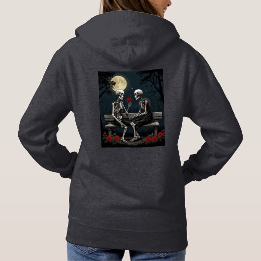 Liebe und Rose Hoodie (Rückseite)