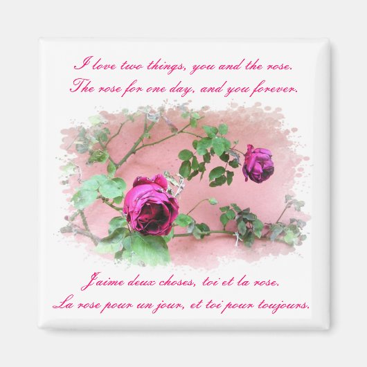 Liebe und Rose Magnet (Vorne)
