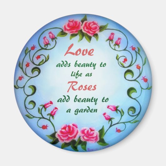 Liebe und Rose Magnet (Vorne)