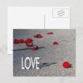 Liebe und Rose Postkarte (Vorne/Hinten)