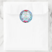 Liebe und Rose Runder Aufkleber (Tasche)