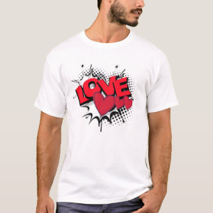 Liebe und Rote Herzen T - Shirt