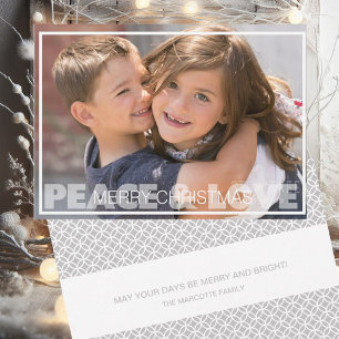 Liebe und Ruhe Fotokarte Feiertagskarte