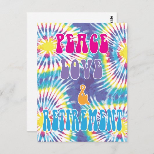 Liebe und Ruhestand Funny Gefärbte Krawatte Postkarte (Vorne/Hinten)