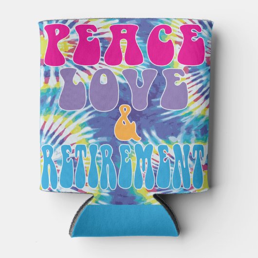 Liebe und Ruhestand mit Gefärbte Krawatte Dosenkühler (Vorderseite)